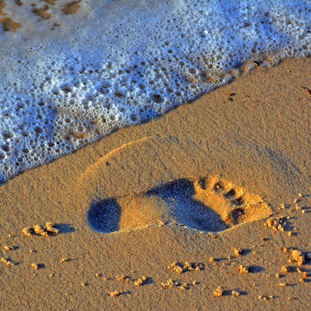 Nature and Footprint - Water and beach by Remo kurka